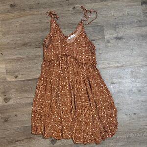 Patrons of Peace Terracotta Patterned Mini Dress